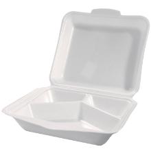 Foam tray 3-compartment 210x245x72 mm Hinged lid XPS White product photo