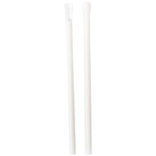 Straw paper &Oslash;8x210mm without bend with spoon white product photo