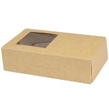 Kage&aelig;ske brun/hvid 180x110x50mm 6 punkt med rude i PET mindre rude end 134524 product photo