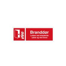 Safety Sign Firedoor must be locked at closing hours 420x140mm product photo