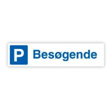 Skilt P Bes&oslash;gende (uden pil) Alu-sandwichplade 120x500mm product photo