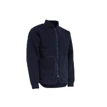 Fiber fur ELKA navy w/zipper 2 pockets rib in sleeves 100% polyester 280g/m XL product photo