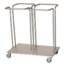 Garbagerack Double w/out lid Stainless steel W750xD500xH820mm for 2x110 ltr bag product photo