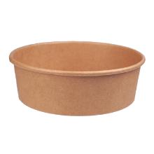 Salad bowl CaterSource round brown kraft w/PE 500ml &Oslash;150x45mm product photo