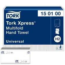 Hand towel sheet Tork Xpress Multifold H2 white 25.5x19.6cm 1 ply product photo