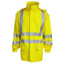 Regnjakke ELKA Dry Zone Offshore Gul PU/polyester 200gr flammeh&aelig;mmende str XL product photo