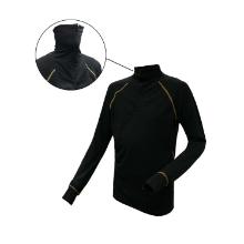 Termoundertr&oslash;je KeepWarm H&oslash;j hals l/&aelig; sort med lynl&aring;s/gule s&oslash;mme 3-funkt L/XL product photo