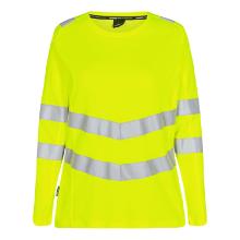 T-shirt FE Safety l/&aelig; Ladies Gul bomuld/polyester EN-ISO20471 str XL product photo