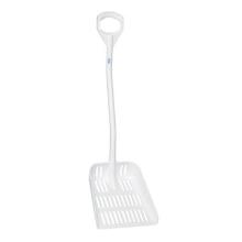Skovl Vikan 56035 Hvid med dr&aelig;nhuller/kort skaft product photo
