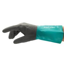 Handske AlphaTec&reg;58-270 Sort/Gr&oslash;n nitril med nylon for str 9 product photo