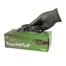 Handske TouchNTuff 93-250 Gr&aring; nitril 0.12mm pudderfri str 5.5 product photo