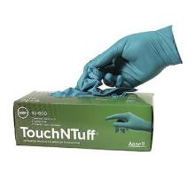 Glove TouchNTuff 92-600 green nitrile 0.12mm size 6.5-7 product photo