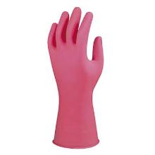 Glove Marina G12P/AlphaTec® 87-085 pink latex 0.425mm flock lined size 6.5 product photo