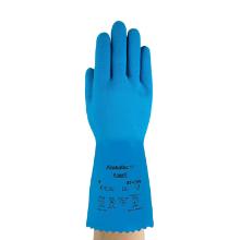 Handske Astroflex/AlphaTec&reg;87-029 Bl&aring; latex 1.25mm med s&oslash;ml&oslash;st for str 9 product photo