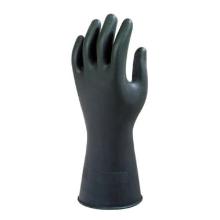 Glove AlphaTec&reg; 87-118/Black Heavyweight G17K latex 0.80mm flock lined size 8.5 product photo