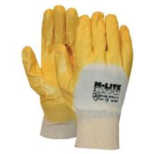 Handske Keep Safe Gul nitril med ribkant halvdyp F&oslash;rpris: kr. 94 str 8 product photo