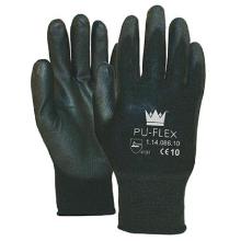 Handske Keep Safe Sort/Gul PU med ribkant halvdyp F&oslash;rpris: kr. 109.50 str 8 product photo