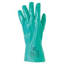 Glove Solknit 39-122 green nitrile length 310mm cotton liner rough finish size 9 product photo