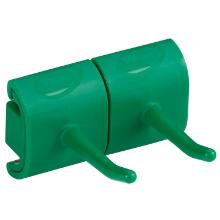 Wall bracket double hook green product photo