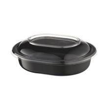 Mikrobakke Microchef 1560 oval sort PP 700ml 190x150x43mm product photo