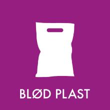 Piktogram 'Bl&oslash;d Plast' selvkl&aelig;bende 12x12cm product photo