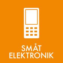 Pictogram 'Småt Elektronik' self-adhesive 12x12cm product photo