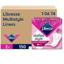 Panty liners Libresse Multistyle liners dispenser refill 2x150 pcs product photo
