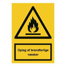 Warning sign, A4 sticker. Storage of flamable liquid product photo