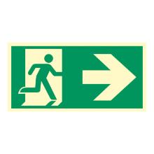 Emergency exit right Reflex Alu 200x400 mm product photo
