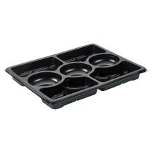Plastfad Selection platte sort rPET 320x250x33mm Tapas 7-rums product photo