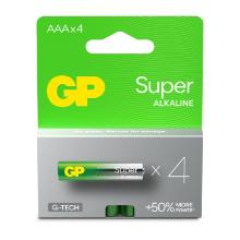 Batteri Alkaline AAA GP Super 24A/LR03 4-pak product photo