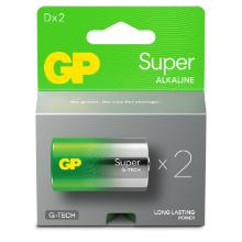 Batteri GP Super Alkaline D 13A/LR20 2-pak product photo