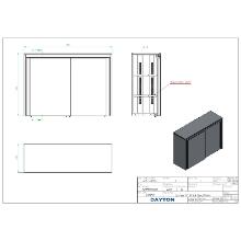 V&aelig;gh&aelig;ngt skab RF 920x300x660mm skyded&oslash;re bundhylde mellemhylde product photo