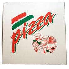 Pizza box 50x50x5 cm white with print Pizza Buon Appetito product photo