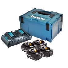 Battery Pack Makita 18V 4 x 5.0AH + 1 x Double Lightning Charger product photo