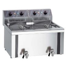 Electric fryer 2 bowl 12ltr.+12ltr. S.75x66x31 9+9kW 400V 2x16AmP product photo