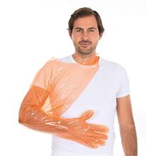 Engangshandske l&aelig;ngde 120cm orange PE one size product photo