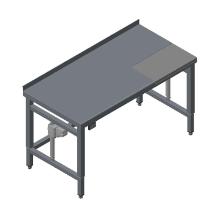 Arbejdsbord RF 1400x700mm h&aelig;v/s&aelig;nk sk&aelig;replanke bagkant underh. 600W 230V 10Amp product photo