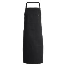 Apron black one-size adjustable neckstrap W61cm x H90cm polyester/cotton 245g/m2 product photo