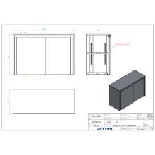 Cupboard wall mounted SS 1000x400x660mm product photo