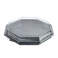 Lunch tray Octaview grey/clear 1869ml PET &Oslash;305x60mm w/lid product photo