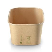 Salad bowl rect transport w/PLA 1000ml 173x120x75mm product photo