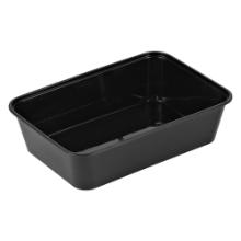 Micro tray black PP 650ml 175x120x35mm Noodle tray product photo