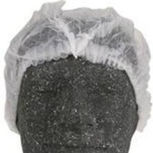 Mob cap Pleated Hvid med dobbelt elastik str L product photo