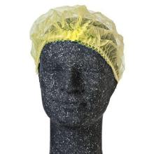Mob Cap pleated yellow w/double rubber band size L product photo