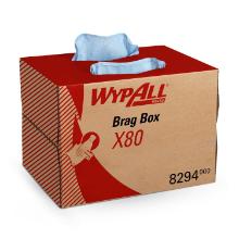 Wiper KC Wypall X80 Hydroknit steel blue 427x318mm 1 ply Brag Box product photo