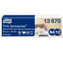 Napkin Tork Xpressnap extra soft 4-fold N4 white w/emboss 21.6x33cm 2 layers product photo