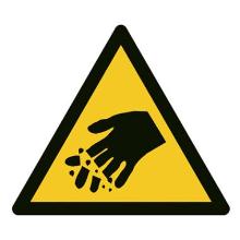 Sign A378 Danger of Severed Fingers 100x100 vinyl product photo