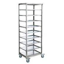 Reolvogn rustfrit st&aring;l 400x600mm 9 stik til k&oslash;dkasser product photo