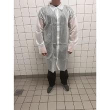 Labcoat white PP sturdy w/press stud closing size 2XL product photo